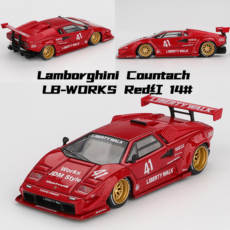 MINIGT 1:64 兰博基尼 康塔什 Countach 1100# 合金汽车模型红