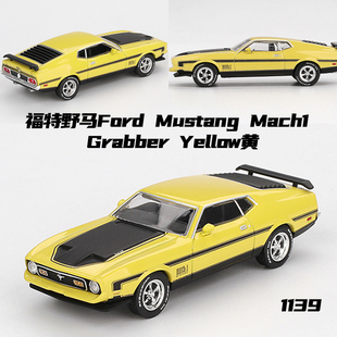 福特野马 Ford Mustang MINIGT 合金汽车模型 Mach1黄 1139