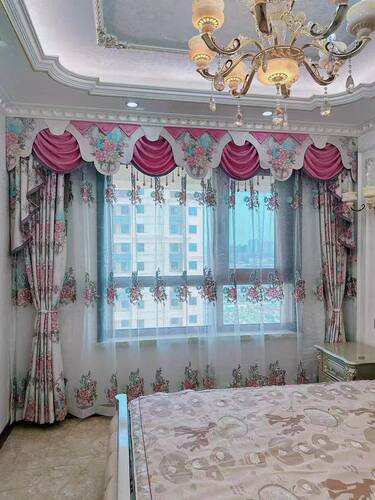 提花欧式公主窗帘温馨客厅卧室