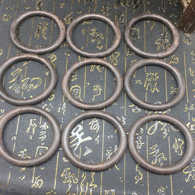 紫光檀福建木胎54-62大漆手镯