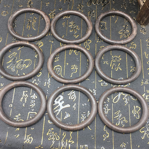 紫光檀福建木胎54-62大漆手镯