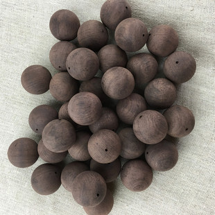 沉水级黑檀木紫光檀半成品毛胚珠佛珠精工正圆小孔diy散珠正品
