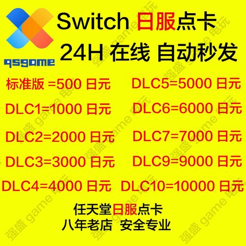 switch日服点卡任天堂eshop日本充值卡500 1000 3000 5000NS日区-封面