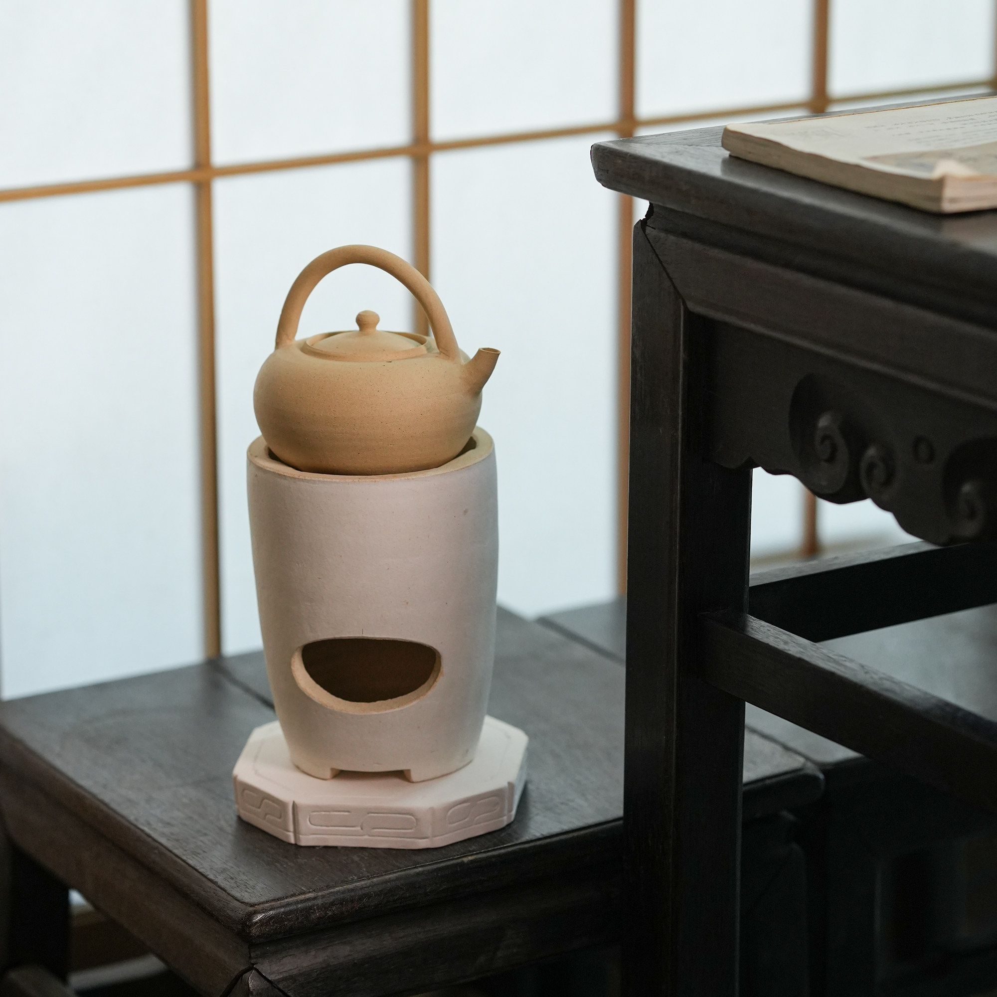 纯手工白泥功夫茶具文人茶器