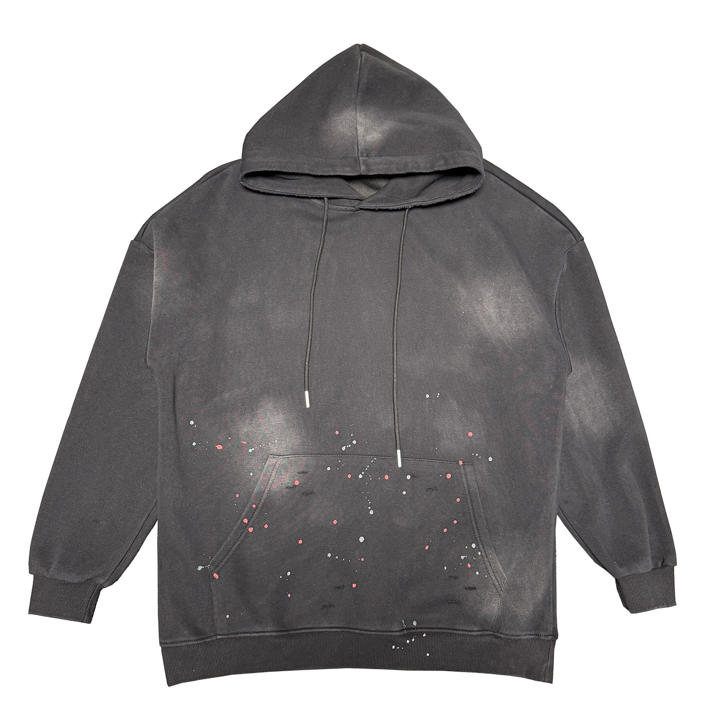 WY297 P78-控108-M-3XL- 75%棉%聚酯纤维 洗水做旧泼墨连帽卫衣图片