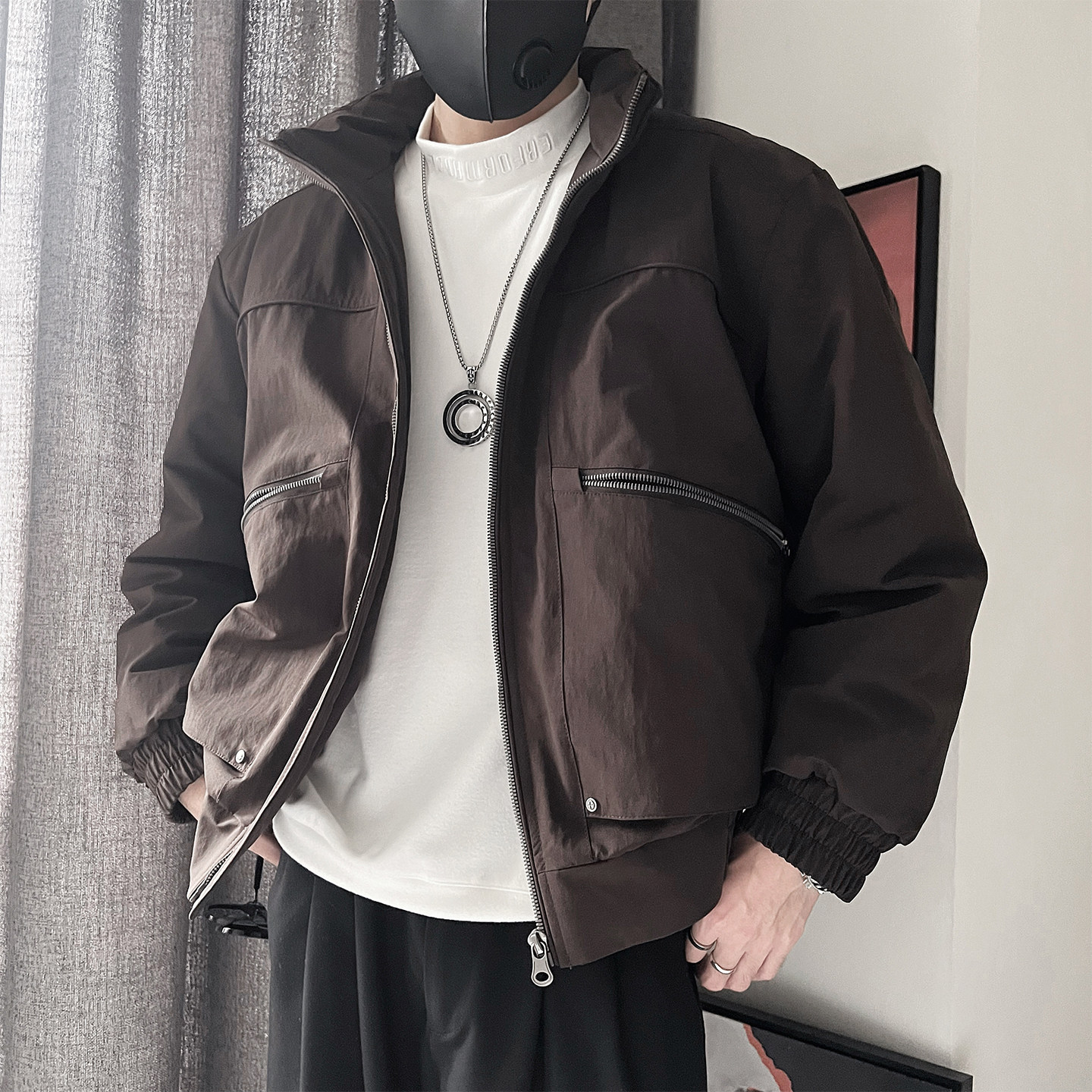 Y125-M-3XL-P258控338聚酯纤维90绒（100-150）克羽绒棉服，男装棉衣，电商A216