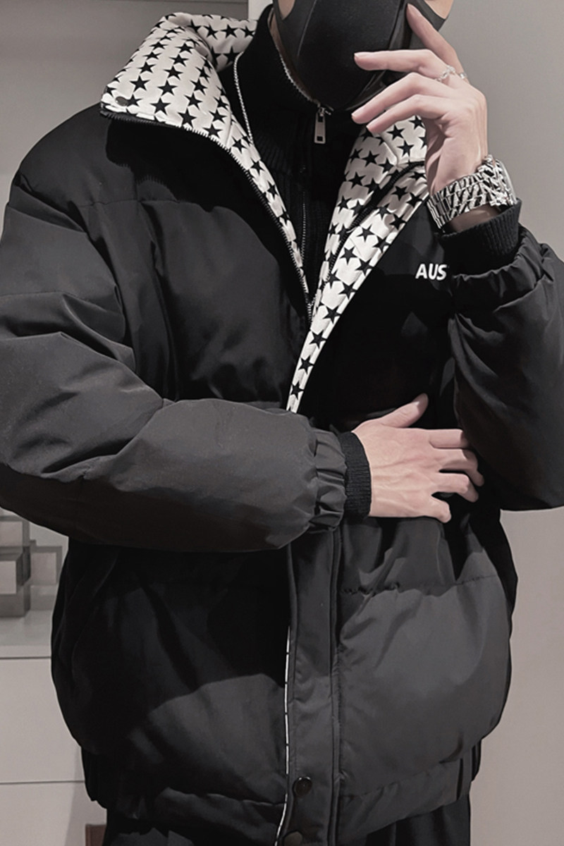 Y71-P118-控1582023年冬季男士棉服外套加厚保暖面包服棉袄黑主1,男装棉衣,电商A216