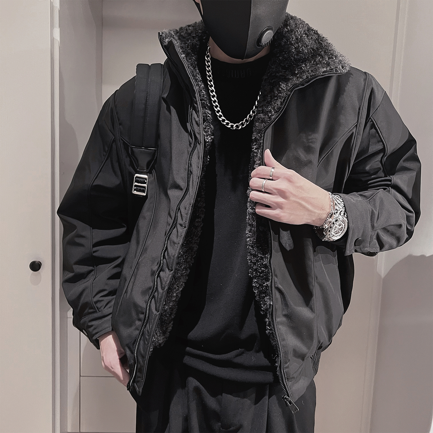 Y117-P138-控178-M-3XL-聚酯纤维座山雕棉衣，男装棉衣，电商A216