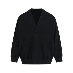 WY280-M-3XL P68-控98  面50%50%涤底涤 老钱风大V领卫衣外套图片