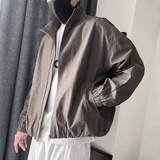 WT78-P108-控148-M-3XL-聚酯纤维韩系粗纹面料极简拉领外套，女装短外套，电商A216