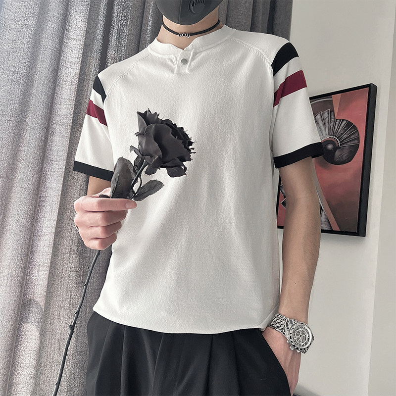 D96-M-3XLP58-控78-41%棉16%聚酯纤维43%再生纤维素纤维单粒扣,男装T恤,电商A216