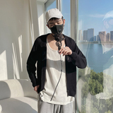 WT33-特P48控68秋冬外套男士针织百搭薄款修身开衫潮牌外衣黑1，女装针织衫/毛衣，电商A216