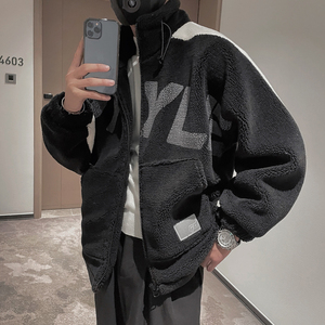 Y87-特P148-控188 羊羔绒棉衣男棉服外套冬加厚2023摇粒绒棉袄帅图片