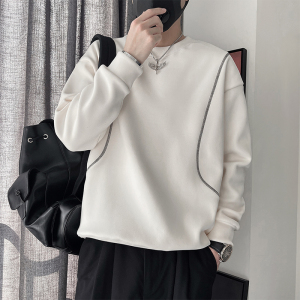 WY259-P78-控118-35%棉 65%涤纶 明线对称卫衣 圆领卫衣 微阔版型图片