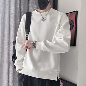 WY288-P68-控98-M-3XL67%棉33%聚酯纤维解构缝合肩线底摆开口卫衣图片