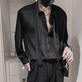 CS50-P78控1082023秋季薄款衬衫男社会小伙男士痞帅冷淡风衬衫，男装衬衫，电商A216