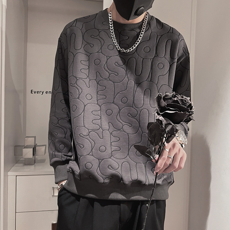 WY167-P68控98卫衣男秋冬季2023新款男生打底衫宽松潮牌外套男,男装卫衣,电商A216
