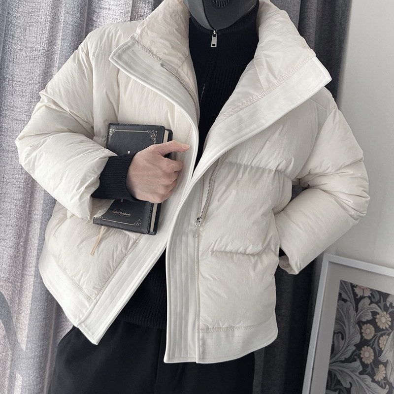 Y77-P138-控178 2023新款棉服潮牌痞帅外套男冬男款高级感棉袄白图片