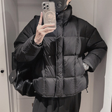 Y96-P298控378外聚酯纤维正方压格短款90绒羽绒服面包服版型，男装羽绒服，电商A216