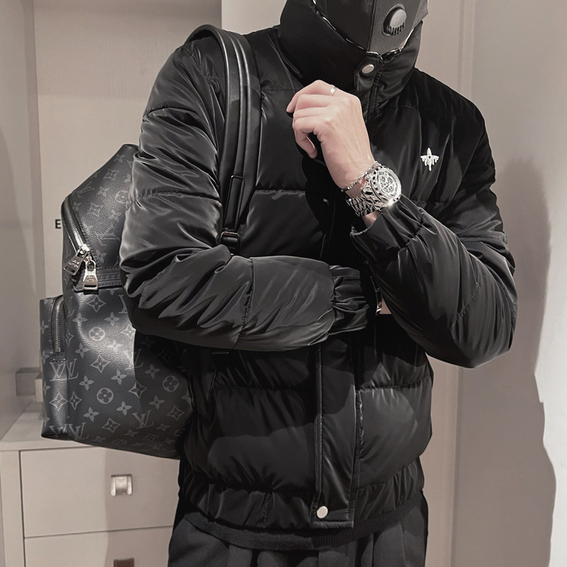 Y78-P128-控1682023新款冬季男潮牌立领棉衣男高级感加厚外套咖2,男装棉衣,电商A216