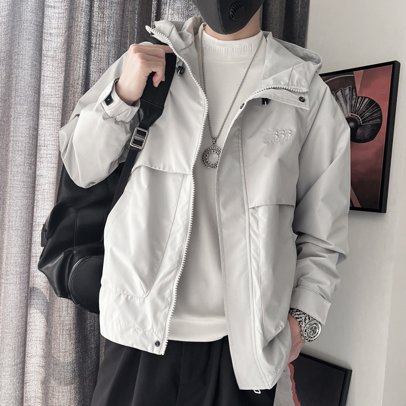WT71-P138-控178M-3XL聚酯纤维破口分割连帽冲锋衣封领扣,男装夹克,电商A216