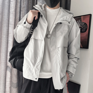 WT71-P138-控178M-3XL  聚酯纤维破口分割连帽冲锋衣 封领扣图片