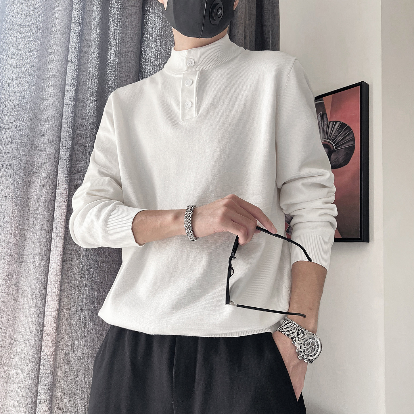 WY296P58控88M-3XL41%棉16%聚酯纤维43%再生纤维素纤维针织打底衫图片