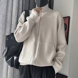 MX180特P118控158粘胶纤维29.7聚酯纤维18.3%锦纶慵懒风针织开衫，男装卫衣，电商A216