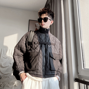 Y128-P138-控188-M-3XL 短款合扣棉衣 聚酯纤维，男装棉衣，电商A216