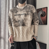 WY270-M-3XLP88-控118腈纶15%尼龙15%涤纶70%上下拼针织拼卫衣，男装卫衣，电商A216