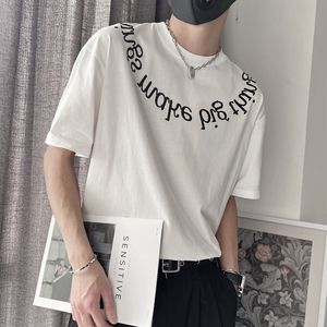 X10-P48 控68 2023夏季新款男士t恤打底衫社会小伙短袖潮流上衣图片