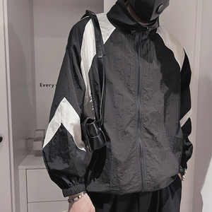 WT17-P88 2023新款男士外套立领宽松休闲夹克社会小伙痞帅外衣男图片