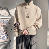 MX173-P98控138加厚款半高领男秋冬季复古重磅潮男纯色潮牌毛衣，男装针织衫/毛衣，电商A216
