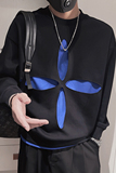 WY126-P68控98秋季休闲圆领宽松套头拼色社会小伙男士休闲卫衣，男装卫衣，电商A216