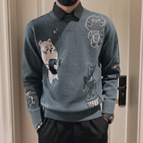 MX33-P88-控1182023秋冬延续款社会精神小伙打底毛衣男针织衫，男装针织衫/毛衣，电商A216