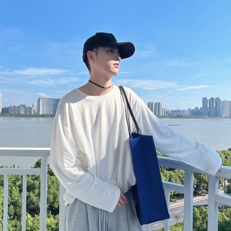 CX21-特P38控5865%人棉30%涤纶5%氨纶大低领羊羔绒长袖打底，男装T恤，电商A216