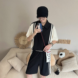 TZ51B-P88控138短袖t恤套装男士夏季薄短裤运动一套搭配两件套，男装休闲套装，电商A216