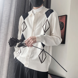 MX239-P108控148M-3XL49.2%粘度29.3%聚酯21.5%聚酰菱格开衫毛衣图片