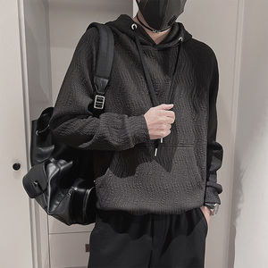 WY265-M-3XLP88-控128-95%聚酯纤维5%氨纶肌理纹连帽卫衣微阔版型图片