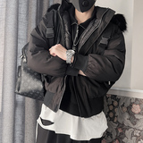 Y90-P135控175聚酯纤维连帽棉服男棉袄子外套面包服加厚棉衣，男装棉衣，电商A216