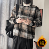 WY253R-特68-控98聚酯纤维马海毛毛衣面料加绒卫衣微阔版型，男装卫衣，电商A216