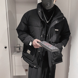 Y100-P198-控268聚酯纤维贴标正方大格衣身50绒立领羽绒服，男装羽绒服，电商A216