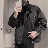 WT79-特P148-控198-M-3XL-聚酯纤维美系硬派拉领夹克钉扣缝合，男装夹克，电商A216