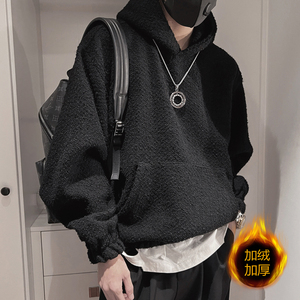 WY191-特P98控138高级感小香风编织秋冬加绒情侣装连帽外套卫衣
