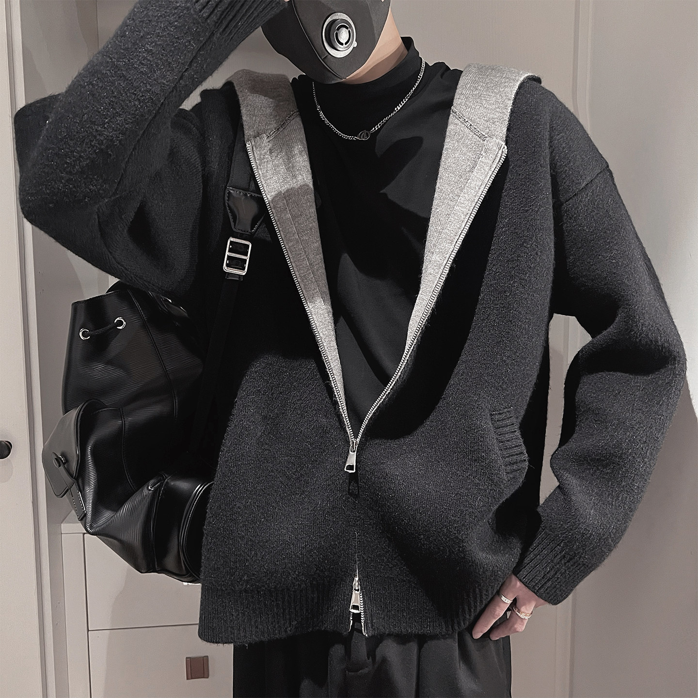 MX255P118控158M-3XL41%腈纶31.5%聚酯纤维27.5%锦纶开衫连帽外套,女装短外套,电商A216
