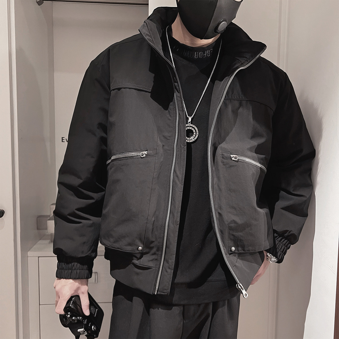 Y125-M-3XL-P258控338聚酯纤维90绒（100-150）克羽绒棉服，男装棉衣，电商A216