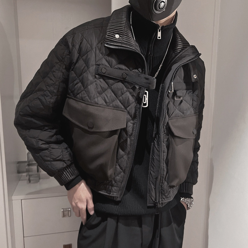 Y69P138-控178冬季小伙棉衣工装立领加厚帅气潮流短款棉衣外套,男装棉衣,电商A216