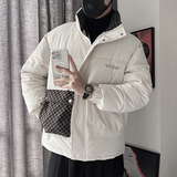 Y98-M-3XL-P138控178外聚酯纤维内纤维拼接格纹立领棉衣，男装棉衣，电商A216