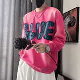 WY290-P88控118M-2XL-60%棉40%聚酯纤维牛仔料猫须贴布绣卫衣宽松，男装卫衣，电商A216