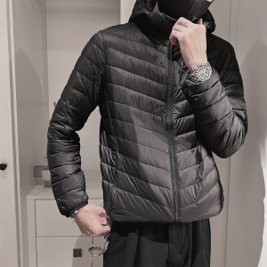 Y118-P128控178-M-3XL-聚酯纤维50绒50-100排骨格连帽羽绒服图片